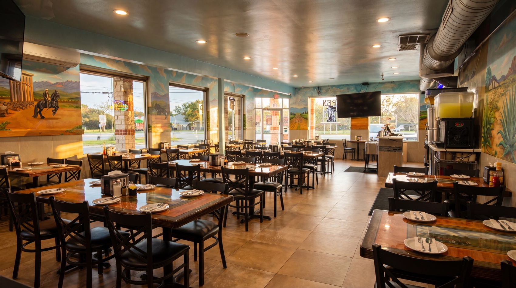 El Canelo dining room — warm cantina interior