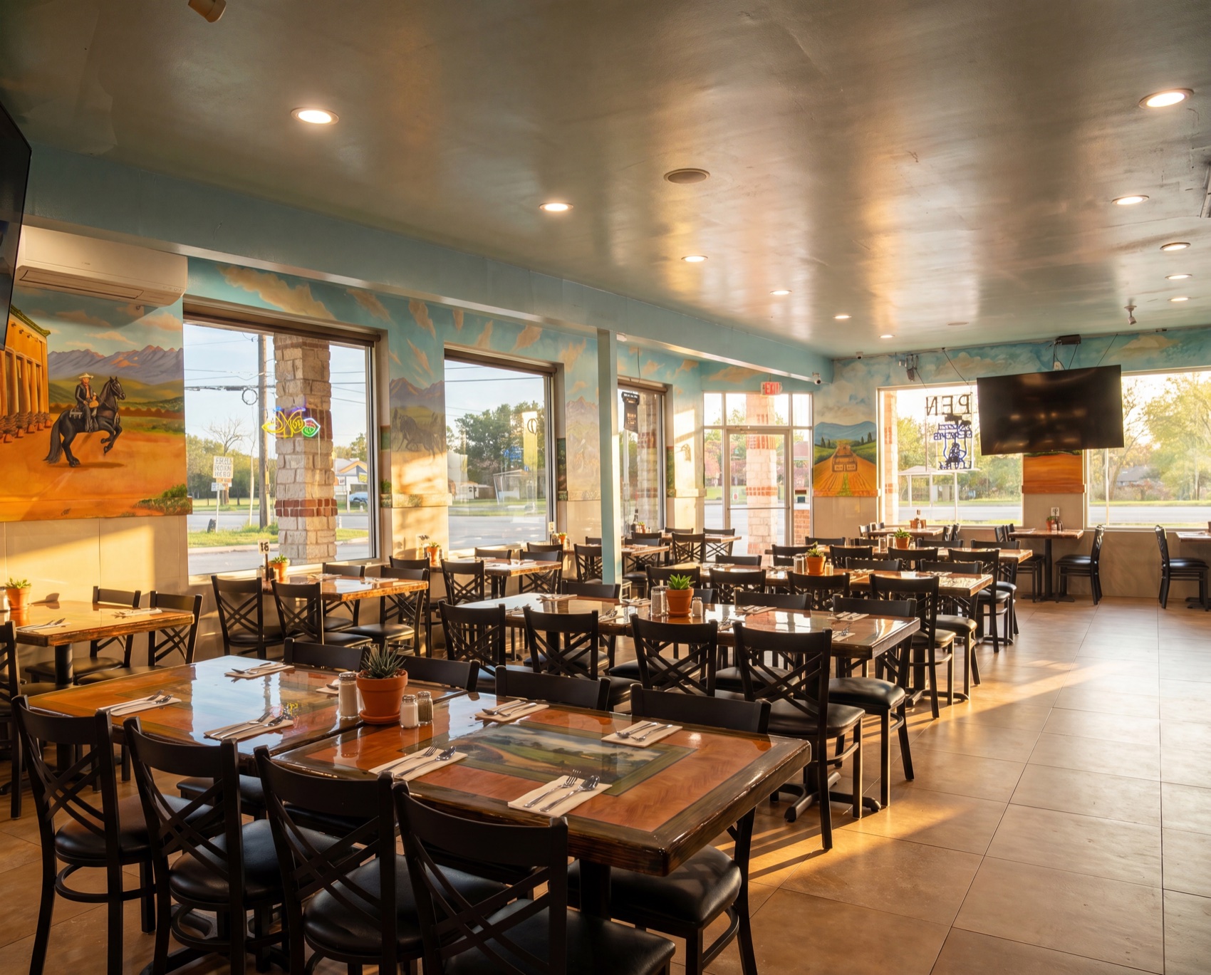El Canelo dining room — full cantina atmosphere