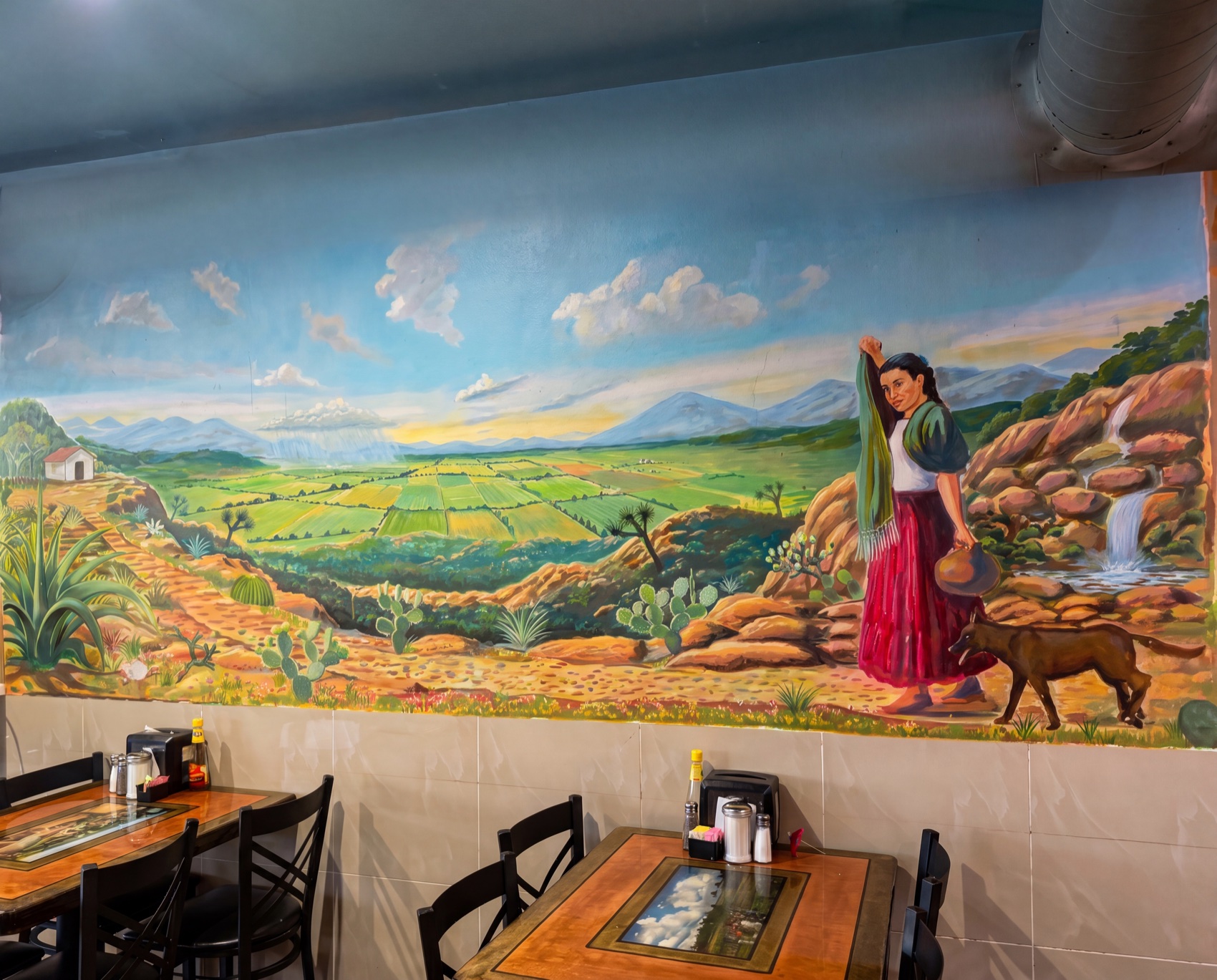 Jalisco countryside mural — agave fields